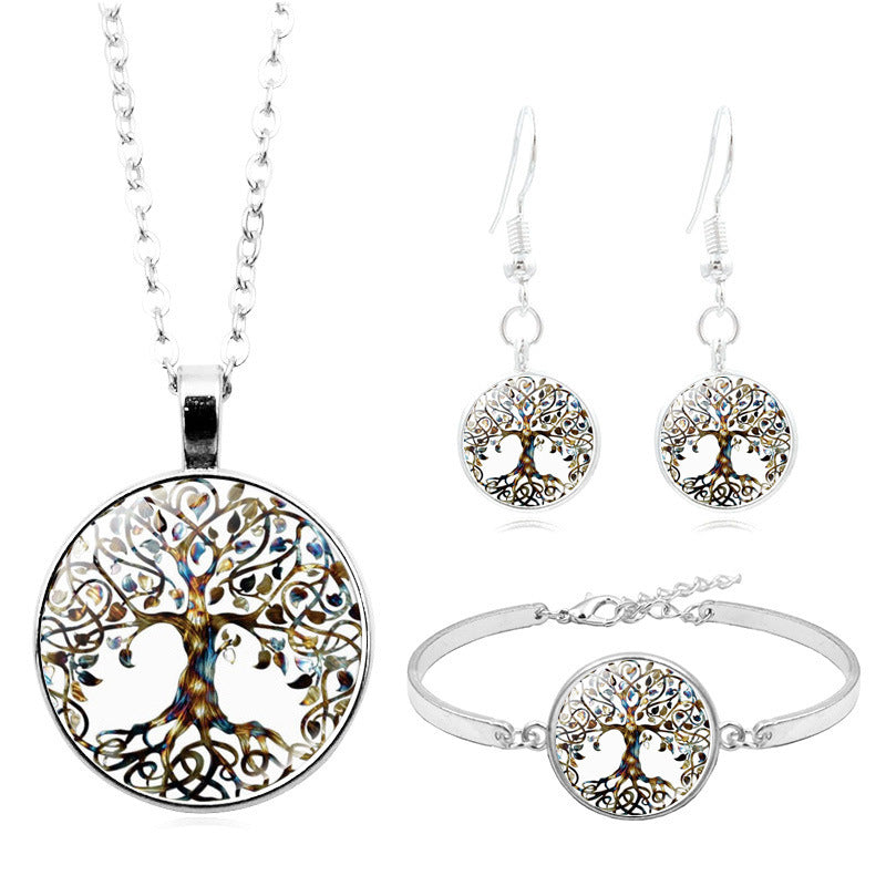 925 Silver | Bracelet - Stud Earrings Jewellery Set