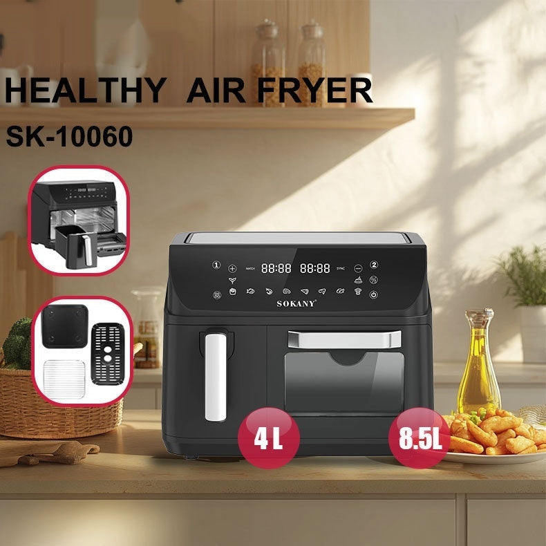 SOKANY AIR FRYER -12.5L - Double Pot