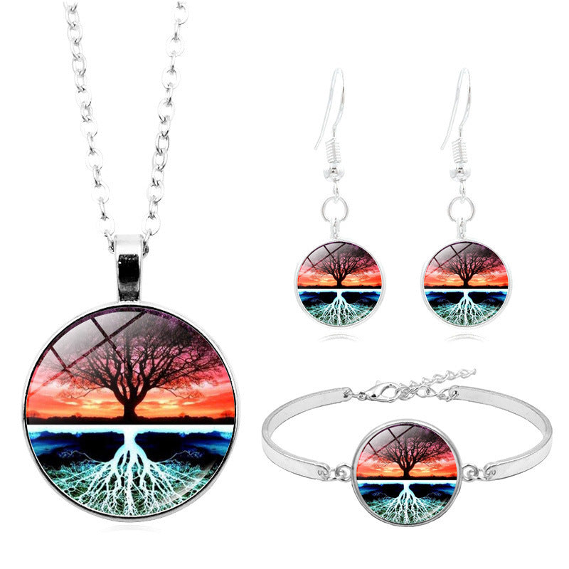 925 Silver | Bracelet - Stud Earrings Jewellery Set