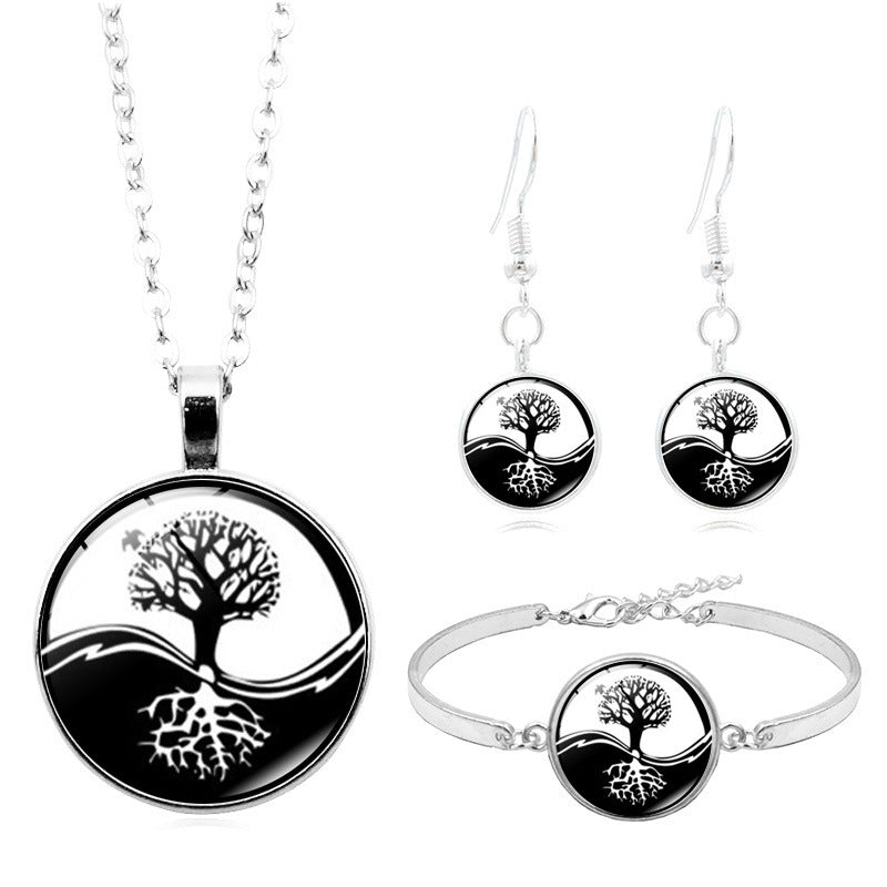 925 Silver | Bracelet - Stud Earrings Jewellery Set