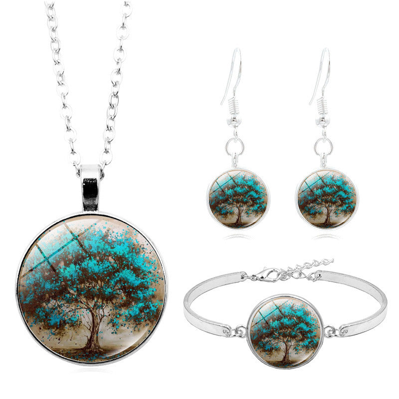 925 Silver | Bracelet - Stud Earrings Jewellery Set