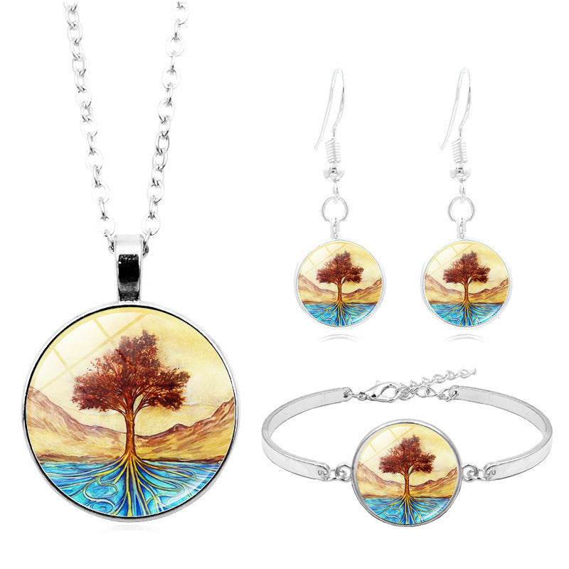 925 Silver | Bracelet - Stud Earrings Jewellery Set